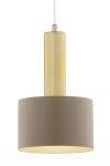 Lampa wisząca VITRUM GOLD WALEC złoty szczotkowany/ciepły beż /  41716