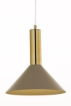 Lampa wisząca VITRUM GOLD stożek złoty szczotkowany/ciepły beż / 41719