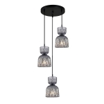 Balme - Lampa wisząca PND-3619-3A-BK-SG