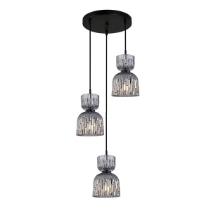 Balme - Lampa wisząca PND-3619-3A-BK-SG