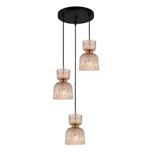 Balme - Lampa wisząca PND-3619-3A-BRO-AMB