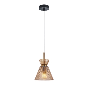 Balme - Lampa wisząca PND-3627-1-BRO-AMB