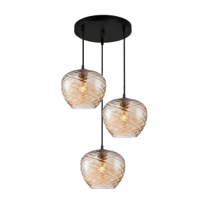 Bresco - Lampa wisząca PND-3033-3A-BRO-AMB