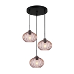 Pansol - Lampa wisząca PND-2940-3AS-BK-CF