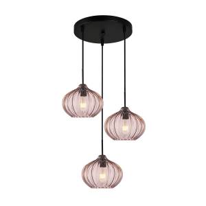 Pansol - Lampa wisząca PND-2940-3AS-BK-CF