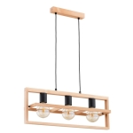 LAMPA WISZĄCA ALFA REZON DREWNIANA 3xE27 / 62464.01_40