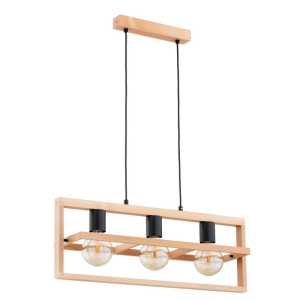 LAMPA WISZĄCA ALFA REZON DREWNIANA 3xE27 / 62464.01_40