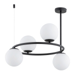 LAMPA SUFITOWA ALFA RINGO A-4 CZARNA & BIAŁA 4xE14 / 63256.40