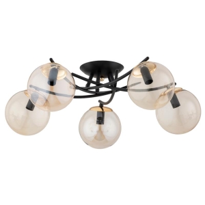 LAMPA SUFITOWA ALFA SAVI CZARNA & ZŁOTA 5xE14 / 63259.40_54