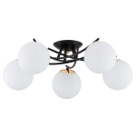 LAMPA SUFITOWA ALFA SAVI CZARNA & ZŁOTA 5xE14 / 63258.40_54