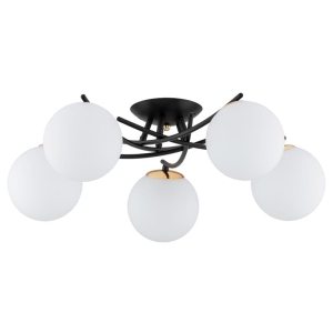 LAMPA SUFITOWA ALFA SAVI CZARNA & ZŁOTA 5xE14 / 63258.40_54