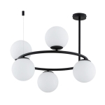 LAMPA SUFITOWA ALFA RINGO A-5 CZARNA & BIAŁA 5xE14 / 63257.40