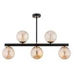 LAMPA SUFITOWA ALFA TUKANE BIS CZARNA & ZŁOTA 5xE14 / 63261.40_54