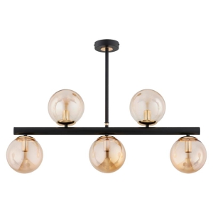 LAMPA SUFITOWA ALFA TUKANE BIS CZARNA & ZŁOTA 5xE14 / 63261.40_54