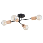 LAMPA SUFITOWA ALFA LA-STENA CZARNA 4xE27 / 63249