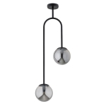 LAMPA SUFITOWA ALFA VECTOR M CZARNA 2xE14 / 62450