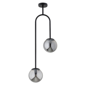 LAMPA SUFITOWA ALFA VECTOR M CZARNA 2xE14 / 62450