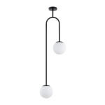 LAMPA SUFITOWA ALFA VECTOR CZARNA 2xE14 / 62448