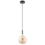 LAMPA WISZĄCA ALFA PRADA ZŁOTA & CZARNA 1xE27 / 61352
