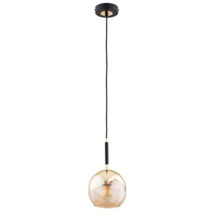 LAMPA WISZĄCA ALFA PRADA ZŁOTA & CZARNA 1xE27 / 61352