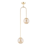 LAMPA SUFITOWA ALFA VECTOR ZŁOTA 2xE14 / 62449