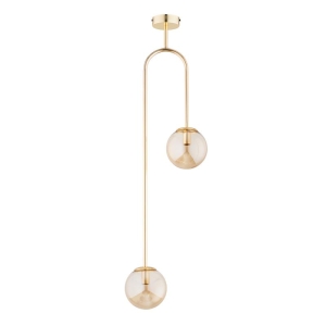 LAMPA SUFITOWA ALFA VECTOR ZŁOTA 2xE14 / 62449