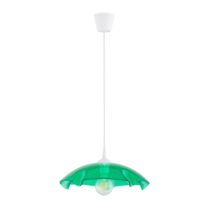 LAMPA WISZĄCA ALFA LILIA ZIELONA 1xE27 / 61349
