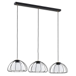 LAMPA WISZĄCA ALFA NERSY CZARNA & BIAŁA 3xE27 / 62445