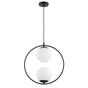 LAMPA WISZĄCA ALFA ADINO CZARNA 2xE14 / 62437