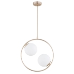 LAMPA WISZĄCA ALFA AVIA S 54 ZŁOTA 2xE14 / 62444