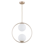 LAMPA WISZĄCA ALFA AVIA 54 ZŁOTA 2xE14 / 62442