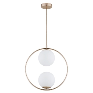 LAMPA WISZĄCA ALFA AVIA 54 ZŁOTA 2xE14 / 62442