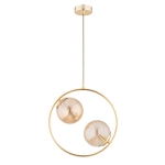 LAMPA WISZĄCA ALFA ADINO S 10 ZŁOTA 2xE14 / 62439