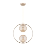 LAMPA WISZĄCA ALFA ADINO 54 ZŁOTA 2xE14 / 62436