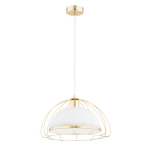 LAMPA WISZĄCA ALFA NERSY ZŁOTA & BIAŁA 1xE27 / 61347