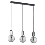 LAMPA WISZĄCA ALFA ATORI CZARNA & CHROM 3xE14 /  62429