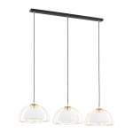 LAMPA WISZĄCA ALFA NERSY CZARNA & ZŁOTA 3xE27 / 62431