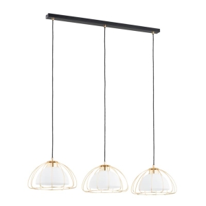LAMPA WISZĄCA ALFA NERSY CZARNA & ZŁOTA 3xE27 / 62431