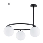 LAMPA WISZĄCA ALFA RINGO A3 CZARNA & BIAŁA 3xE14  / 62426