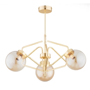 LAMPA SUFITOWA ALFA BARSUM MIX ZŁOTA 3xE14  / 62423
