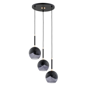 LAMPA WISZĄCA ALFA MILTONA BLACK SILVER 3xE27 / 62419