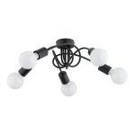 LAMPA SUFITOWA ALFA FARTA CZARNA 5xE27 / 63237