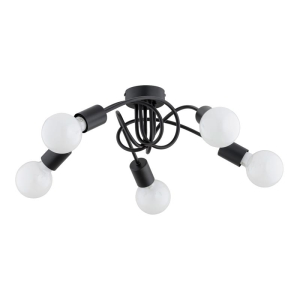 LAMPA SUFITOWA ALFA FARTA CZARNA 5xE27 / 63237