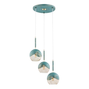 LAMPA WISZĄCA ALFA PRADA MIĘTOWA 3xE27 / 62409