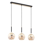 LAMPA WISZĄCA ALFA PRADA ZŁOTA & CZARNA 3xE27 / 62404