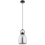 LAMPA WISZĄCA ALFA SODA CZARNA & CHROM 1xE27 / 61336