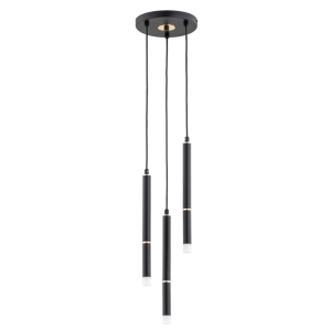 LAMPA WISZĄCA ALFA DERANY CZARNA & ZŁOTA 3xG9 / 62398