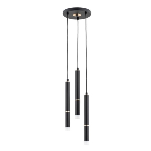 LAMPA WISZĄCA ALFA DERSO CZARNA & ZŁOTA 3xG9 / 62399