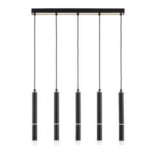 LAMPA WISZĄCA ALFA DERSO CZARNA & ZŁOTA 5xG9 / 63231
