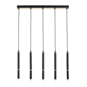 LAMPA WISZĄCA ALFA DESTO CZARNA & ZŁOTA 5xG9 / 63232